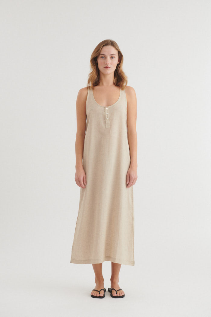 Basic Apparel Carina Tank Dress Kjoler 100 Natural melange